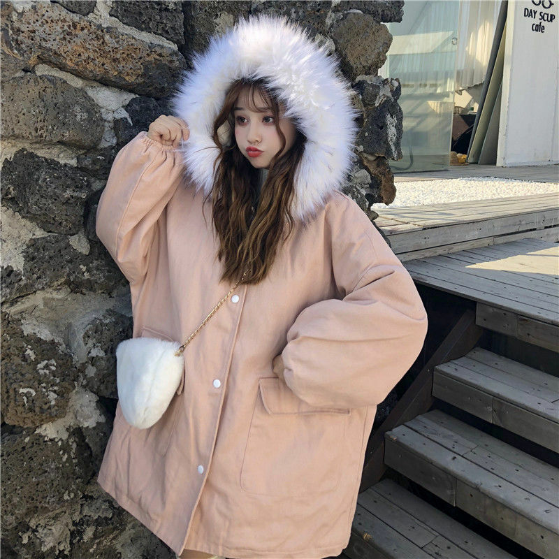 Parkas Frauen Mit Kapuze Dicke Thermische Lose Einreiher Winter Alle-spiel Casual Grund Komfortable Mode Heißer Verkauf Koreanischen Stil