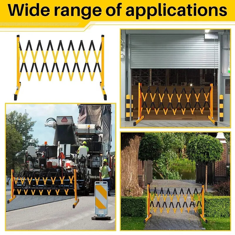 Folding Fiberglass Safety Fence para construção de garagem de estrada ao ar livre, barreira telescópica, vedação isolada, 3.0-5.0m