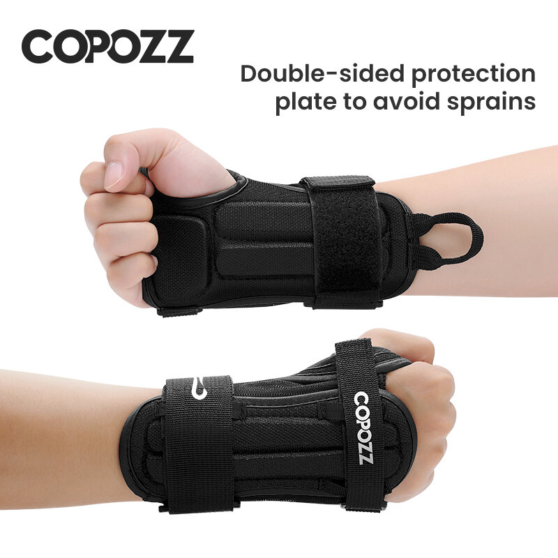COPOZZ 1คู่ Roller สเก็ตข้อมือสนับสนุน Gym สกีที่ป้องกันข้อมือสเก็ตมือสโนว์บอร์ดป้องกันป้องกันมือผู้ชายผู้หญิงเด็ก