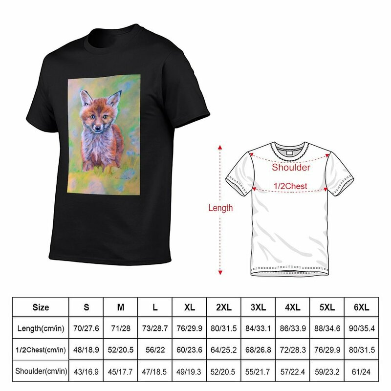 Fox Cub camiseta masculina, roupas hippie, camisa de treino, tamanhos personalizáveis