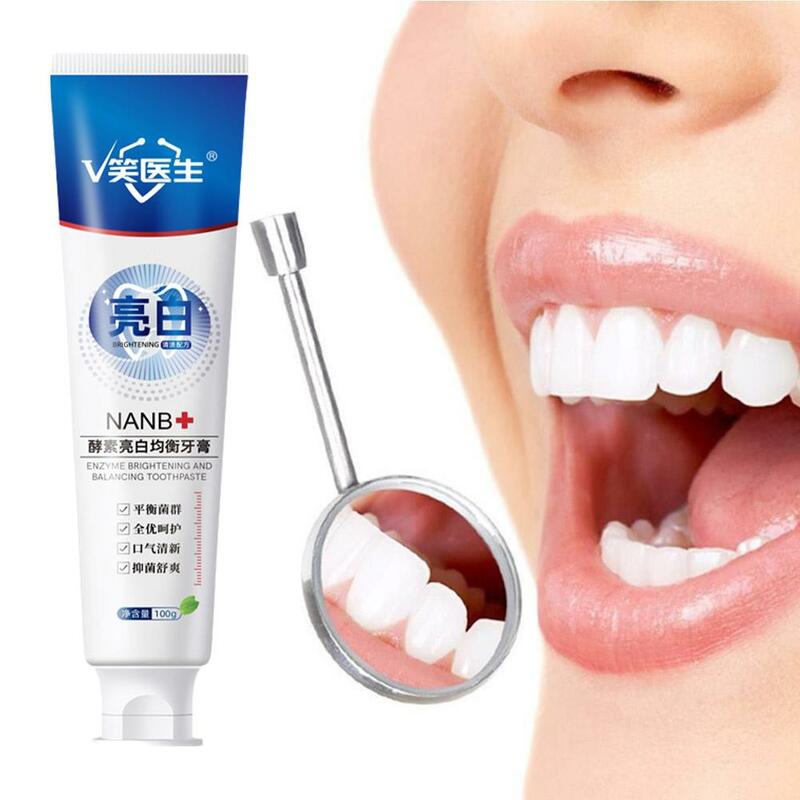 100g Teeth Whitening Mousse Toothpaste Whiten Deep Plaque Dentifrice Tooth Stains Bleaching Care Oral Removes Cleaning W5Z0