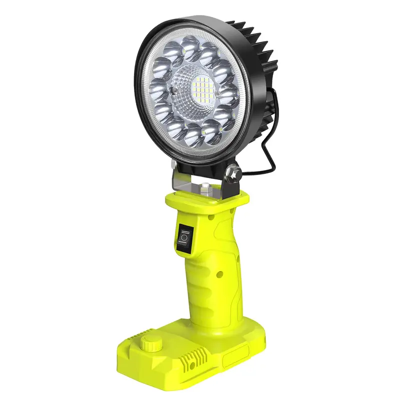 자동차 LED 알람 작업등 손전등, 서치라이트, 토치 스포트라이트, 캠핑 램프 Ryobi 18V 리튬 니켈 1 + 배터리 P107 P108
