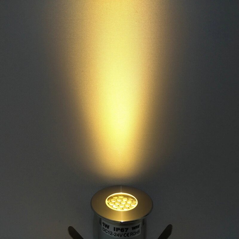 Lampu bawah tanah LED sarang lebah Anti silau, lampu teras sorot taman luar ruangan tahan air IP67 12V 24V 3W 100 buah