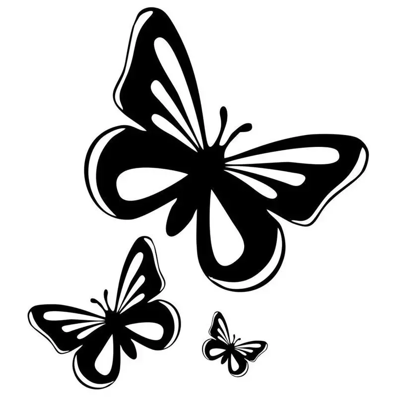 Beautiful Butterflies Fashion Vinyl Car Stickers Animal Car Styling Decals Automobile Decoration Decal,17cm*15cm