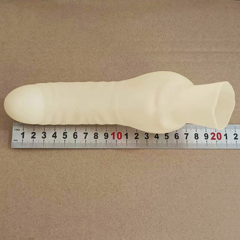 Chlorinate Latex nice penis sleeve knee sheath men  Bondage  big style B+ plus ball cock egg