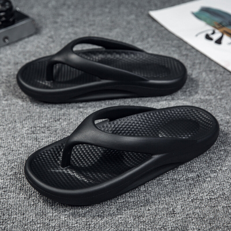 Novo chinelos de massagem verão chinelos de praia sandálias grossas sola confortável sapatos casuais dos homens da moda chinelos 4950