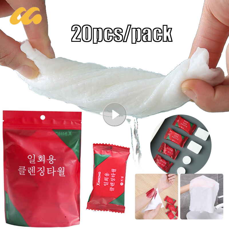 1PACK Disposal Cotton Compressed Face Towel Coin Tissue Non-woven Towelettes Portable For Home Camping Travel Cleaning Washcloth