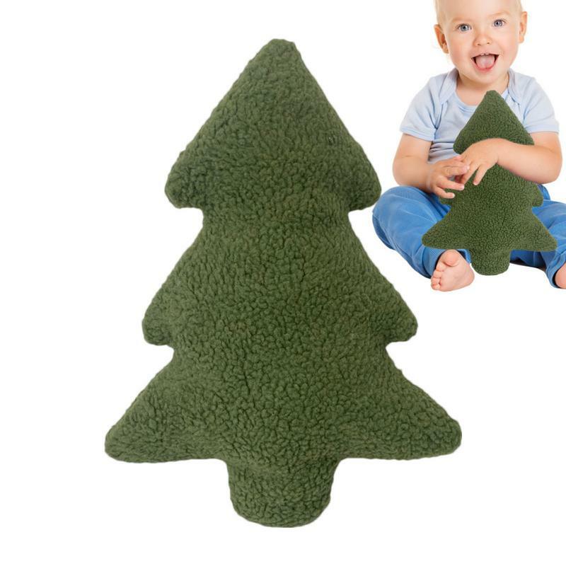 Lindo juguete de felpa de árbol de Navidad, cojín de sofá suave, almohada decorativa, accesorios de peluches, decoración de fiesta en casa, regalo de Navidad