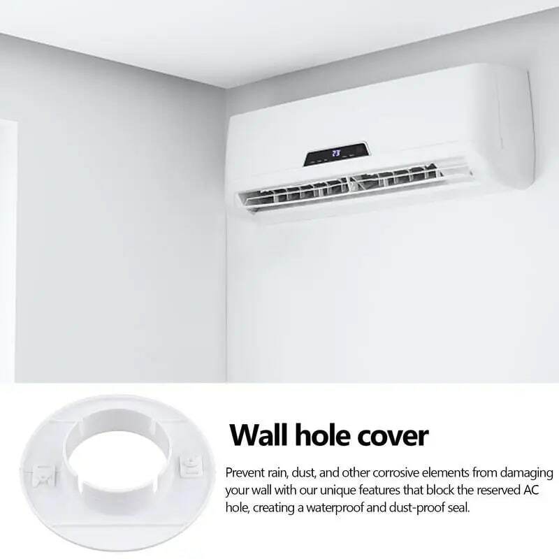 Decorativa parede tampa do furo para ar condicionado, Dustproof Plug Protector, Pipe Collar, acessórios universais