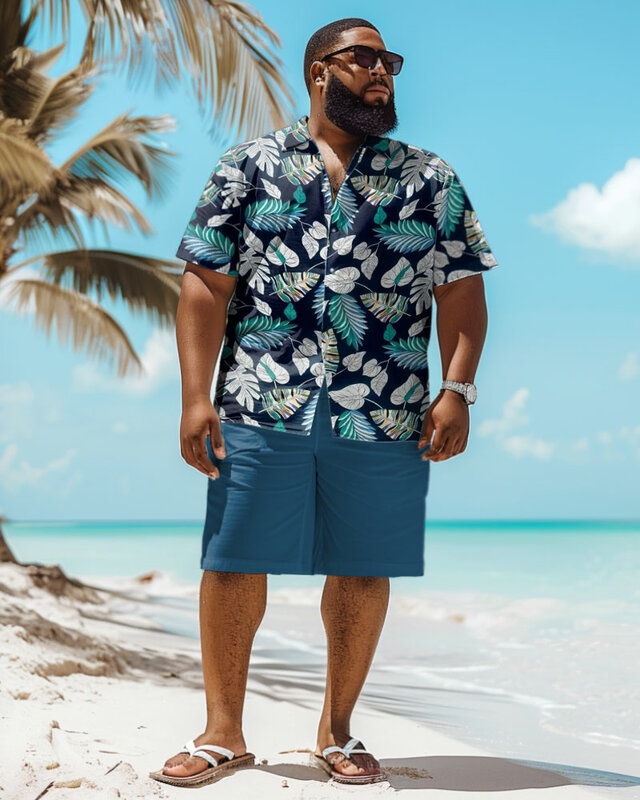 Biggmans-Terno havaiano extragrande para homens, camisa de verão, gradiente de coco impressão, grande 7XL 8XL, L-9XL