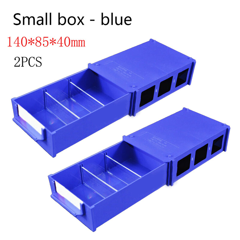 Kotak penyimpanan kontainer perlengkapan jahit 140*85*40mm kerajinan biru mudah dipasang bagian perangkat keras plastik PE