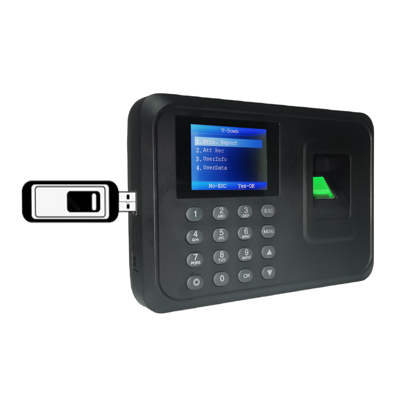 Batería de respaldo SSR biométrica, grabadora de reloj de tiempo de huellas dactilares, asistencia de empleado, máquina electrónica de lector de dedos