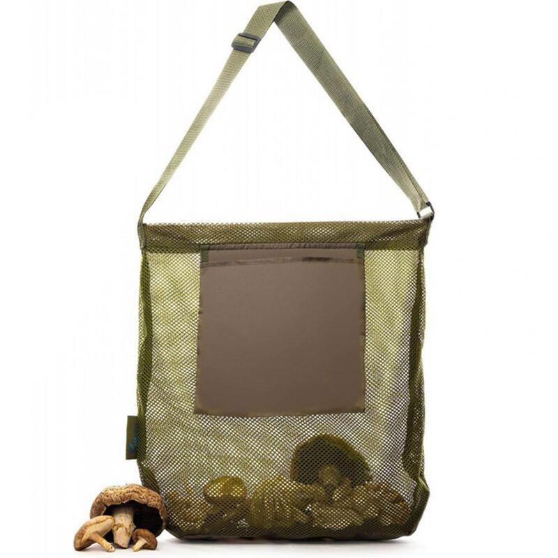 Защитите грибы от мешка-решетки, сумка для кормления грибов без использования рук, портативное хранилище с сетчатым дизайном, передний карман для легкости
