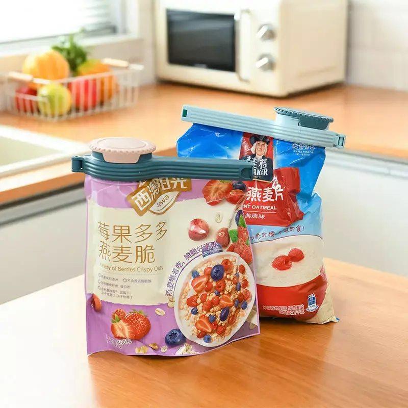 1Pc Reuseable Bag Clip Snack Vers Voedsel Opslag Afdichting Keuken Mini Sealer Voedsel Clip Met Cap Type Sproeikop vochtwerende