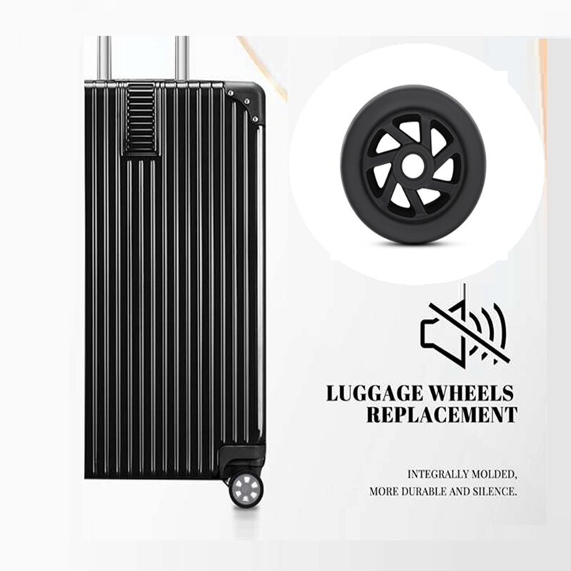 Pièces universelles de remplacement de roue de poulie de valise de chariot de bagage, roues de bagage, 20-28 pouces