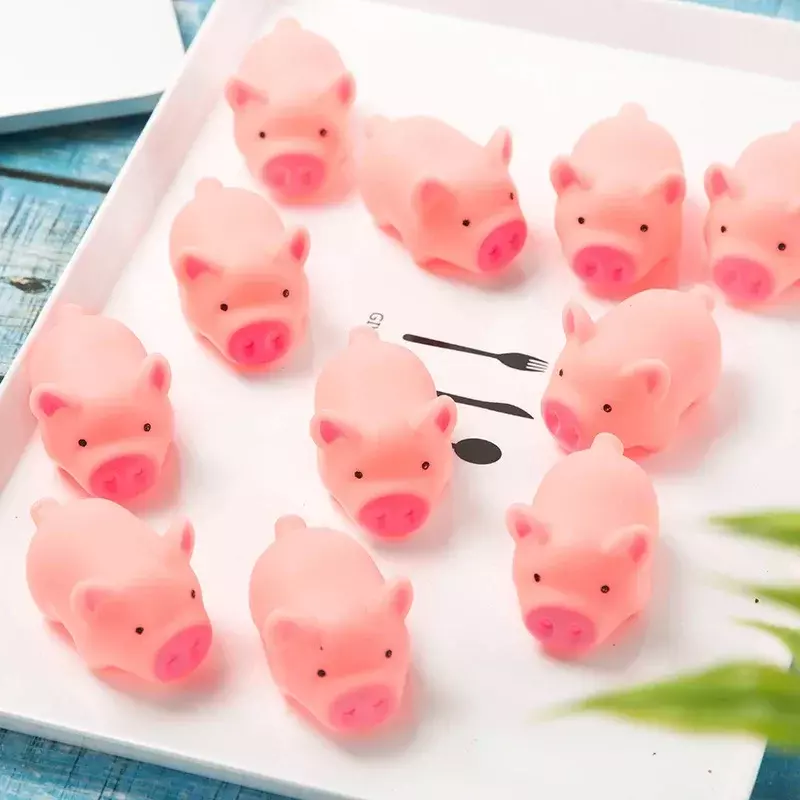 Cute Pig Bath Toy Float Squeeze Sound dabbing Toys Baby Cartoon Water Swimming Play Bath Soft Rubber Pig Squeeze Toys