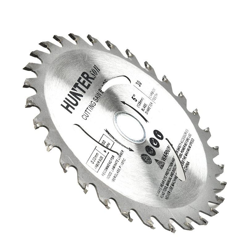 5" Circular Saw Blade Wood Cutting Disc For Woodworking 30Teeth 20mm Bore Power Tool Accessories And Parts Replacement