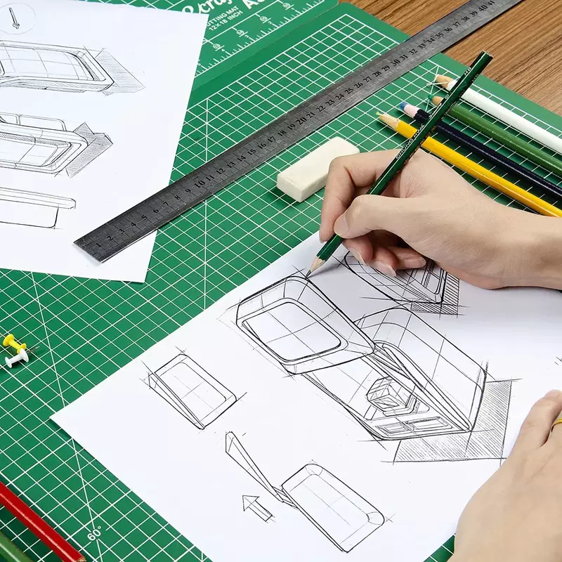 แผ่นรองตัด A5ผ้าปูสำหรับตัดกระดาษย่นแผ่นรองจักรเย็บผ้าอุปกรณ์เครื่องเขียนงานศิลปะตัดกระดาษแข็งแบบ A4 A3