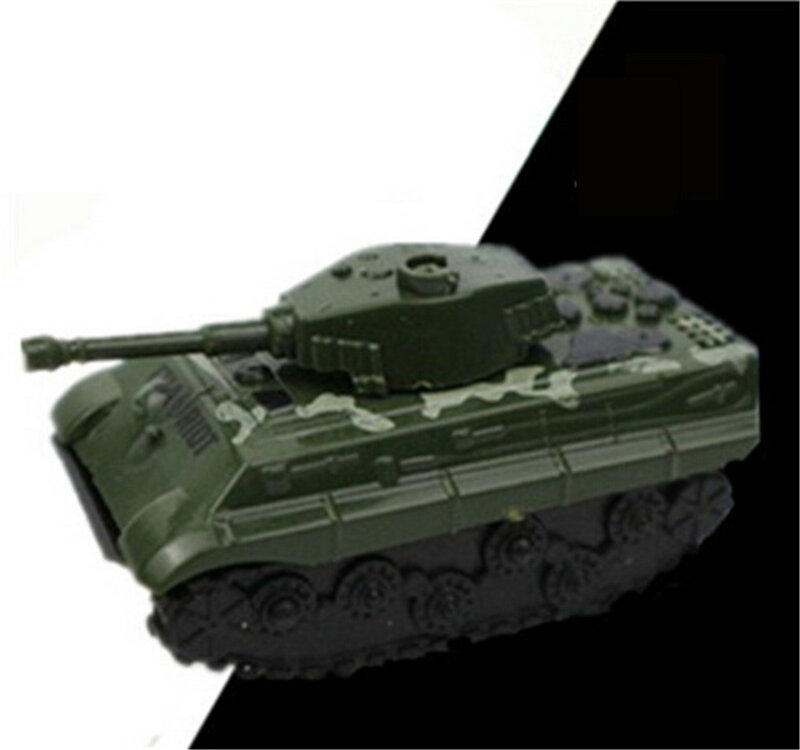 Miniatur miniatur Tank Cannon Hijau tentara, mainan 3D, hadiah edukasi anak-anak