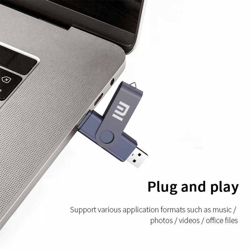 Xiaomi แฟลชไดรฟ์3.2 USB 2TB ความเร็วสูงการ์ดหน่วยความจำแบบ USB ชนิด C อินเตอร์เฟซ pendrive แฟลชกันน้ำ