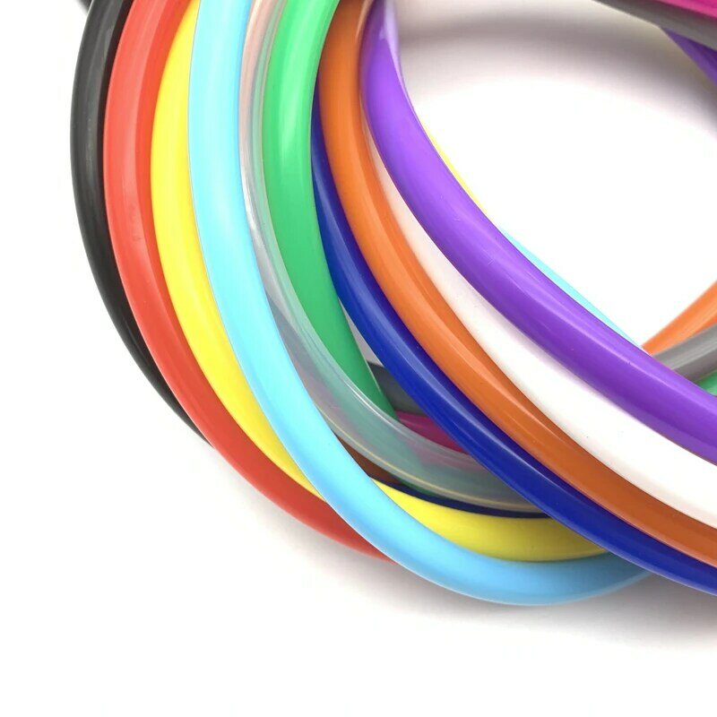 Tubo de silicona Flexible para refrescos de grado alimenticio, manguera de goma de 1 metro, 2, 3, 4, 5, 6, 7, 8, 9, 10, 12mm, conector de agua de colores