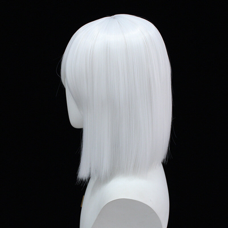 Wig Cosplay Game Anime wanita putih Periwig dewasa Comic-Con properti kepala aksesori rambut Halloween simulasi kepribadian