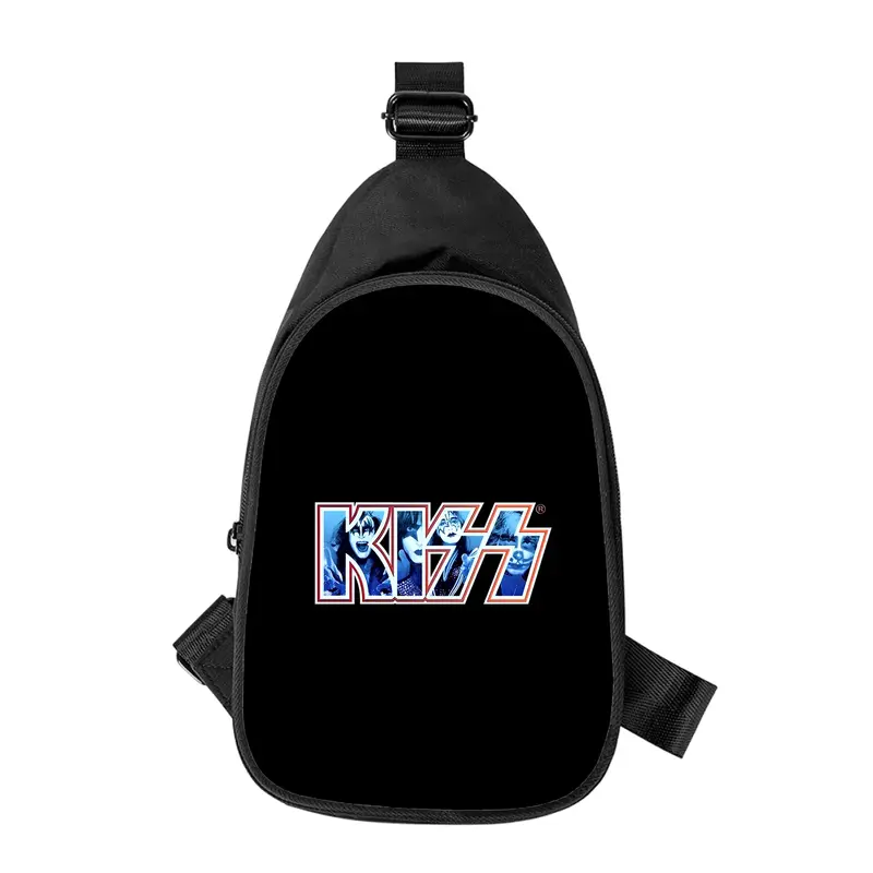 Сумка на ремне Kiss Band для мужчин и женщин, мужская школьная нагрудная сумка с 3D принтом, с диагональю