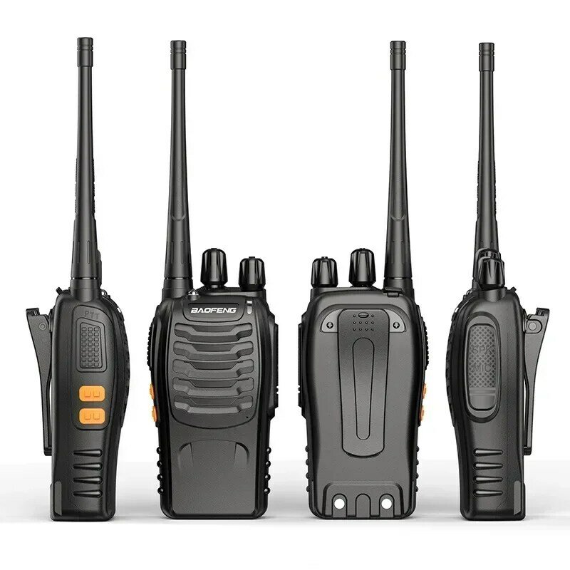 5-10km Talkie Long Range Two-way Radio ultra-long standby time Waterproof Walkie BF-888S UHF 400-470MHz 16CH VOX with Cha