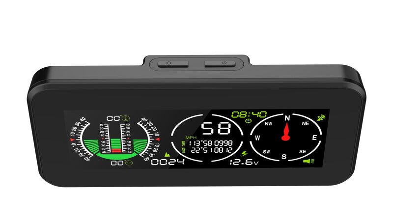 M60 carro bússola inclinômetro velocímetro gps velocidade inclinação digital medidor de inclinação auto fora da estrada acessórios