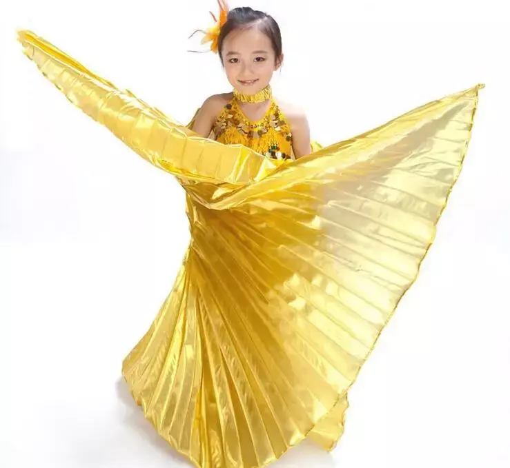أجنحة إيزيس للرقص الشرقي المصنوعة يدويًا للفتيات ، أجنحة ملاك للأطفال ، لونين للبيع بدون عصا ، تخفيضات كبيرة