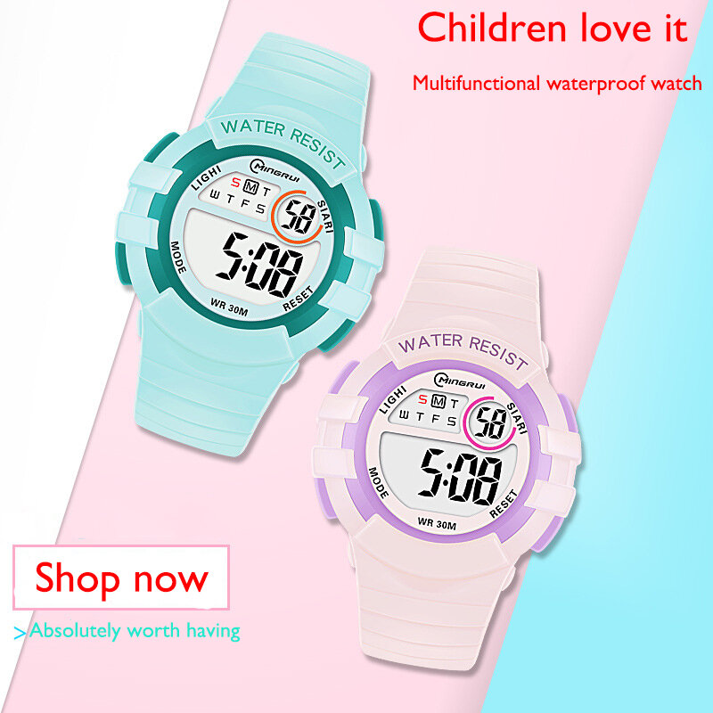UTHAI C04 reloj despertador electrónico para niños, relojes de pulsera impermeables para natación, deportes, escuela primaria y secundaria, estudiantes