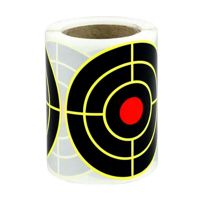 Stiker Target portabel, stiker gulung Target warna cerah, stiker stik kupas untuk Aksesori tembakan 100/200 buah