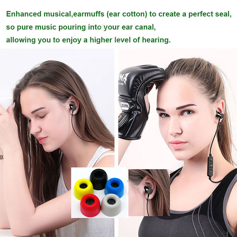 Almohadillas de espuma de memoria T400 para auriculares internos, almohadillas de graves de 4,9mm (L M S), 24 piezas/12 pares