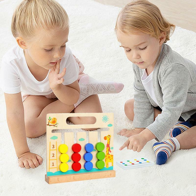 ألعاب خشبية لفرز ألوان الفاكهة على الوجهين ، ألعاب تعليمية مونتيسوري ، التعلم المبكر التفاعلي