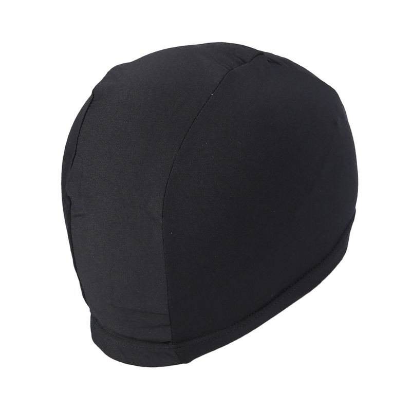 Adult Swim Polyester Cloth Fabric Bathing Men and Women Swimming Hat Caps for Water Sports (Black)