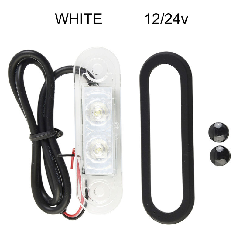 Lampu LED rem belakang mobil, cahaya penanda ekor rem mobil tahan air debu Led 12/24V putih