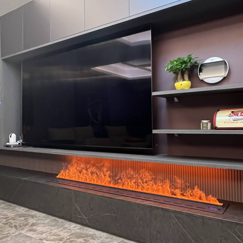 80 Inch Artificial Electric Fireplace Decor Flame LED Decorative Steam Recessed 3D Water Vapor Electric Fireplace