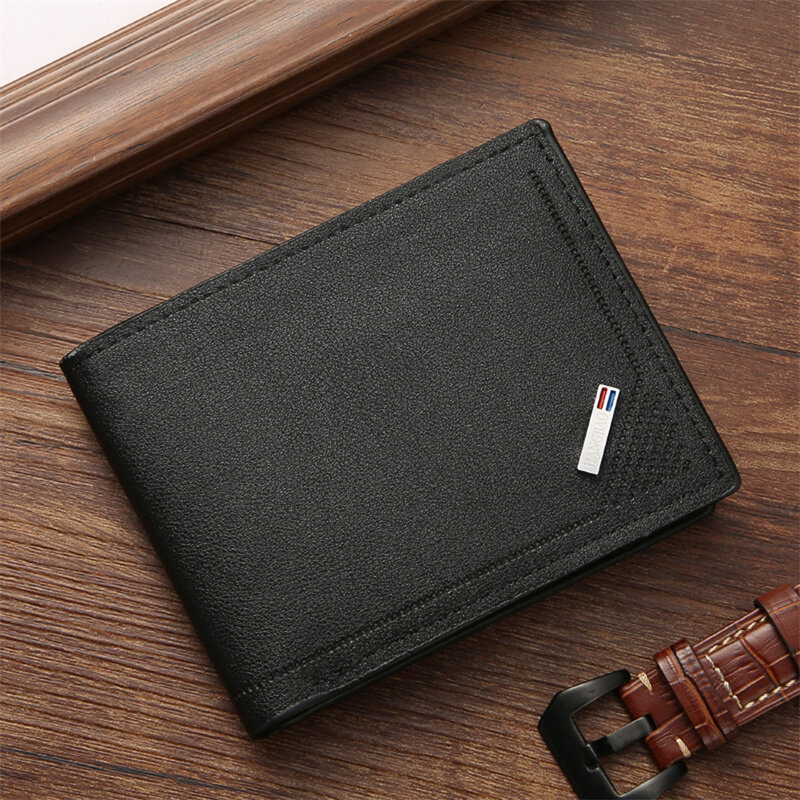 Men Inserts Foldable Wallets Picture Coin Slim Purses Business Money Credit ID Cards Holders Vintage Protection Capacity Bags