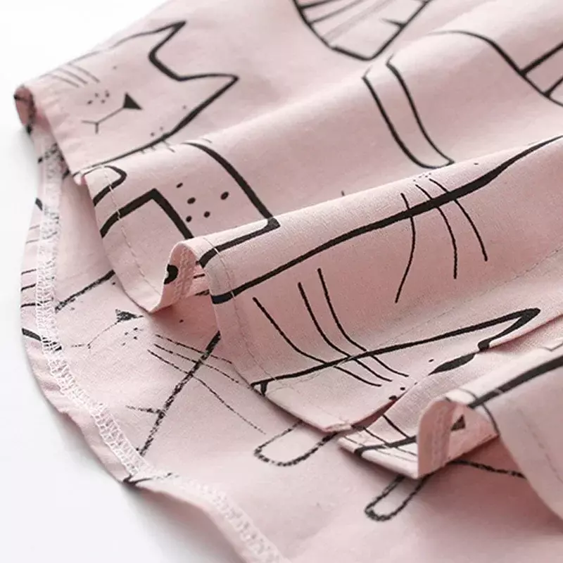 Autunno 2024 moda Vintage manica lunga donna camicie primavera simpatico gatto stampa femminile sciolto Casual Blosues signore top 6828 50