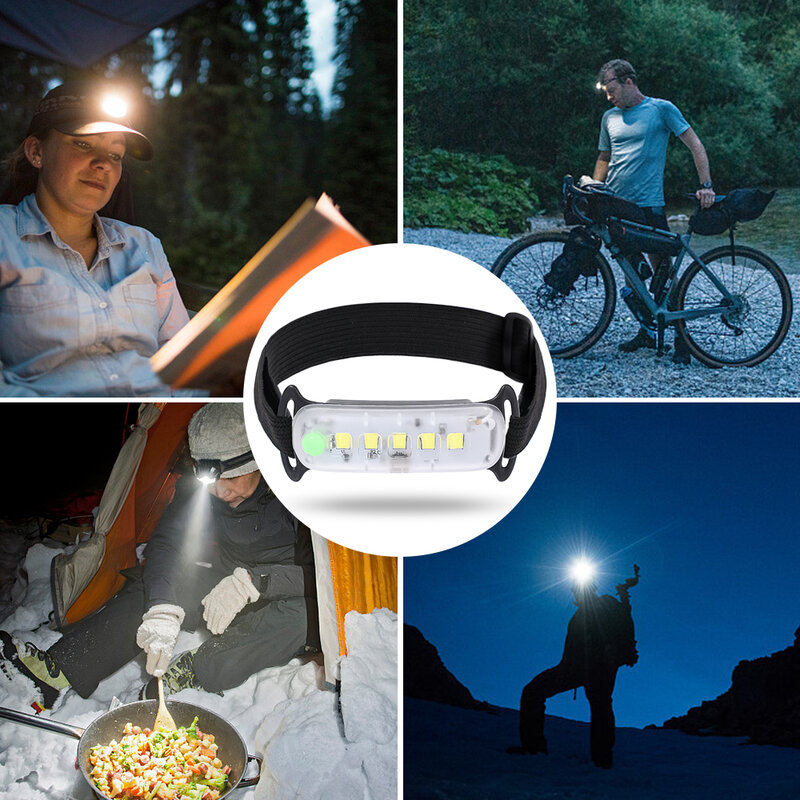 Linterna frontal LED COB ultrabrillante para exteriores, faro impermeable de alto Lumen para acampar, linterna de cabeza para senderismo de emergencia