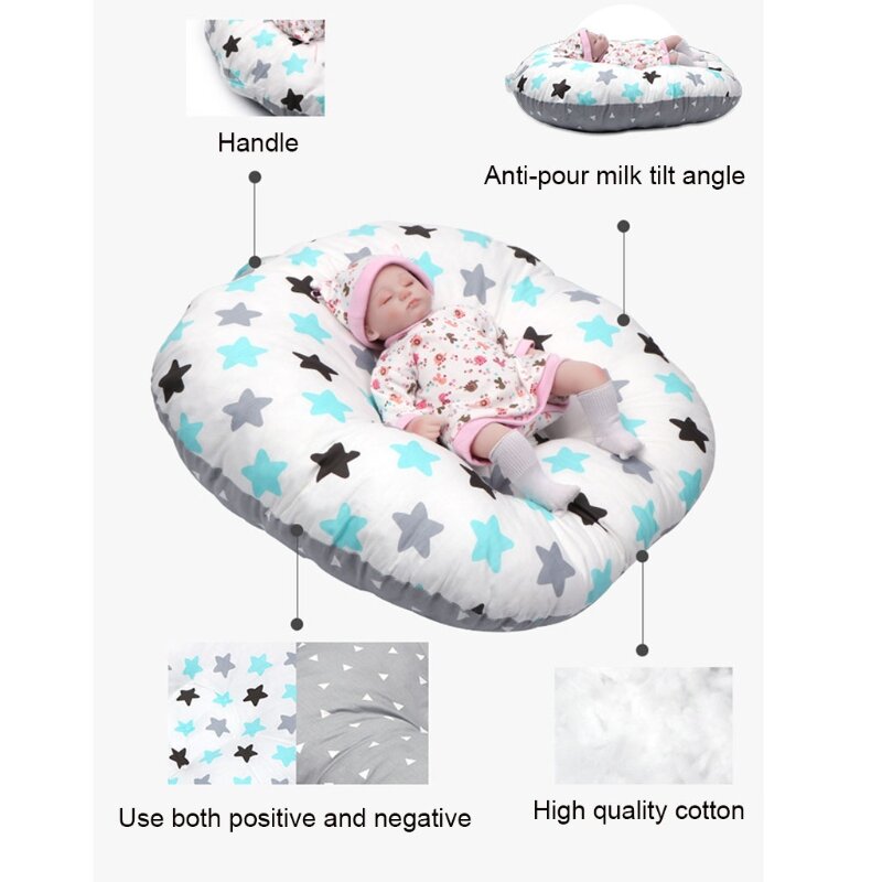 Детская кроватка-гнездо, шезлонг для новорожденных, корзина, портативная кроватка, дорожная подушка-колыбель для младенцев, и