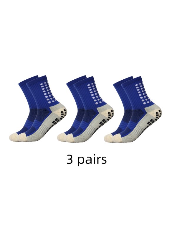 Носки классические Футбольные средней длины для детей 3 пары и женские нескользящие носки, поглощающие Пот спортивные носки