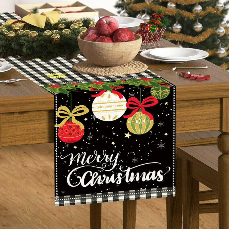 Christmas Snowman Snowflake Decoration Table Runner Wedding Party Decoration Tablecloth Dining Table Living Room Table Runner Ne