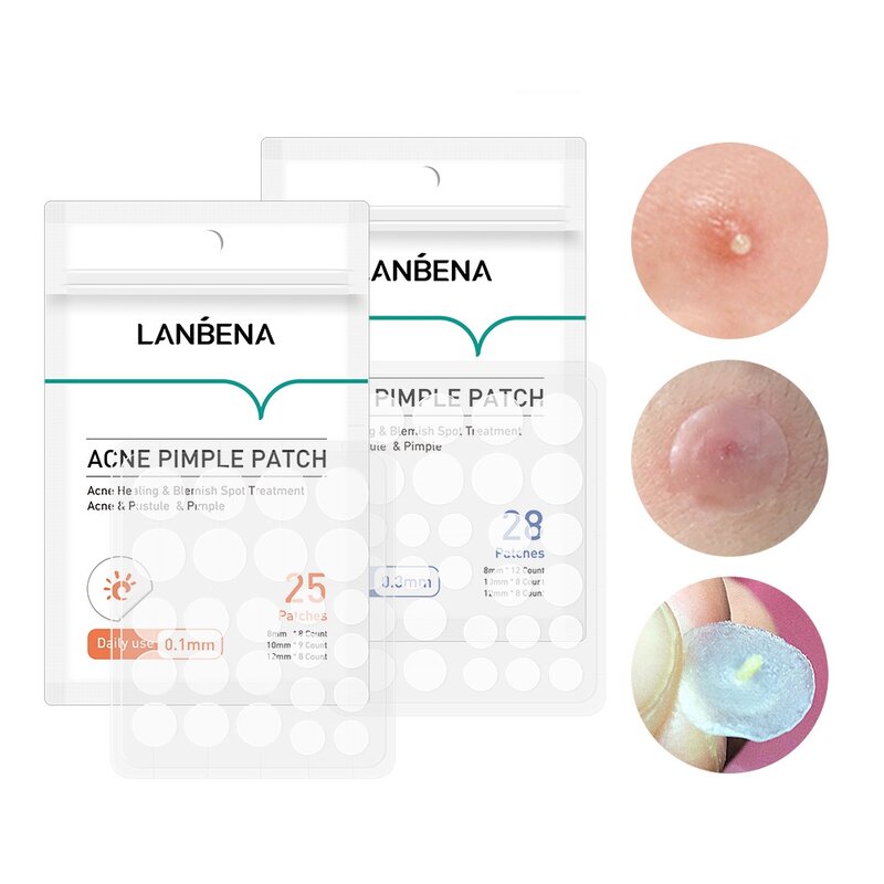 LANBENA Acne Pimple Patch Invisible Acne Removal Stickers Blemish Treatment Acne Master Pimple Remover Daily / Night Stickers