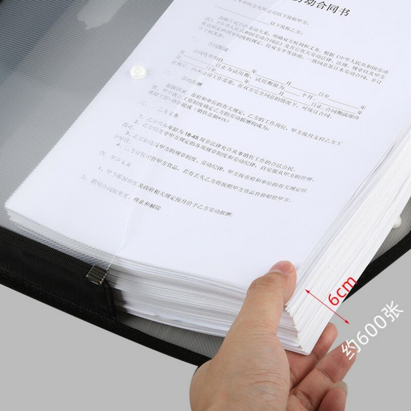 A4 Transparent Große Datei Tasche Schreibwaren Lagerung Ordner Tragbare Leichte Wasserdichte Ordner Dokument Halter Mit Taste Schoo