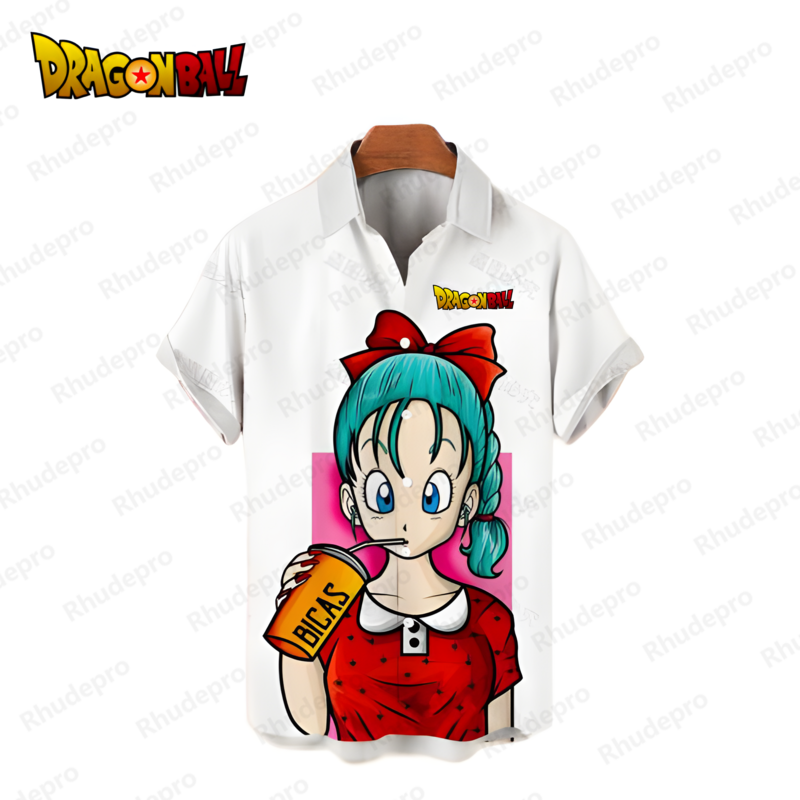 Men's Shirts Vegeta Dragon Ball Z Goku Harajuku Man Clothes Japanese Fashion Super Saiya Oversized Blouse Summer Streetwear
