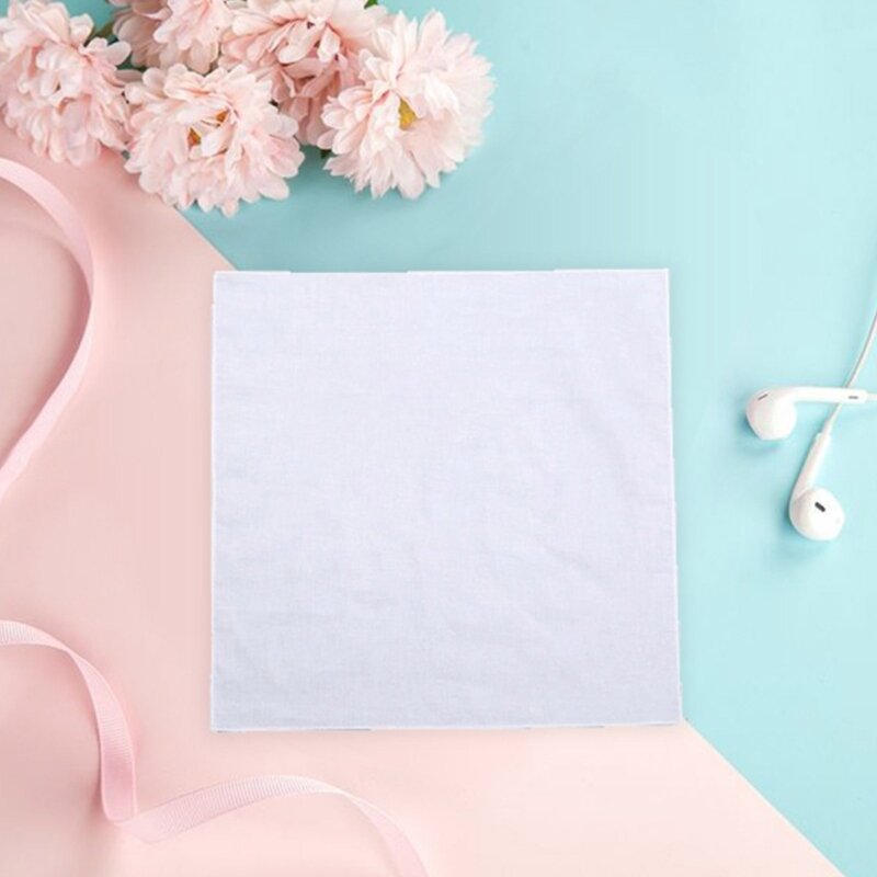 Stickerei Tie-Dye Quadrat nützliches Taschentuch für Frau Mann Gentleman weiße Baumwolle Taschentuch quadratisches Taschentuch