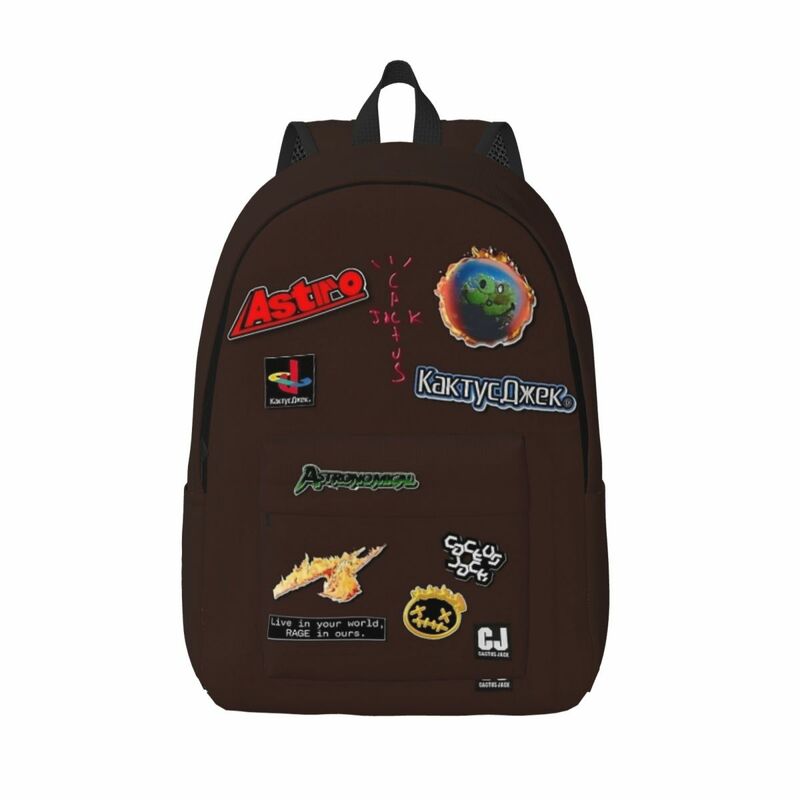 Сумка для учебников для подростков, повседневный рюкзак для учеников средней и старшей школы, с рисунком кактуса Тревиса Скотта