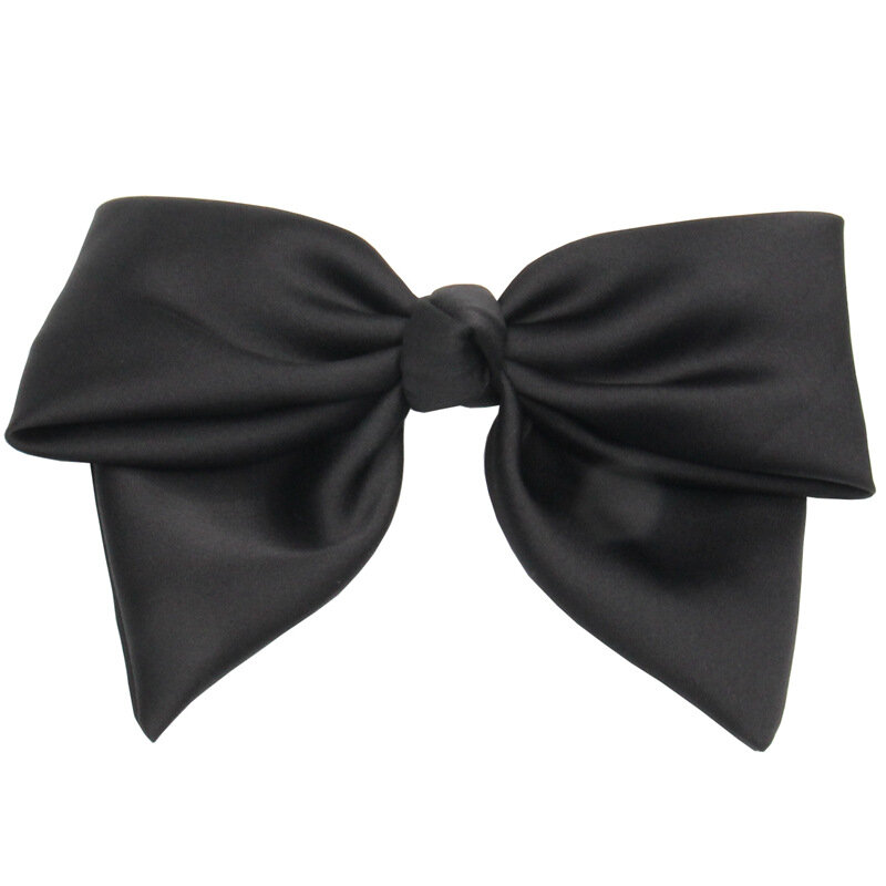 Cloth satin bow hairpin style female Korean net celebrity hairpin horizontal clip ponytail clips temperament hair accessories