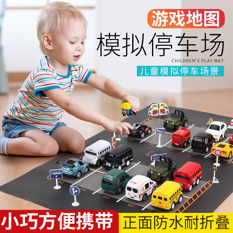 Детский игровой коврик, Детский водонепроницаемый дорожный симулятор парковки, карта места, обучающая игрушка, коврик для лазания, p356